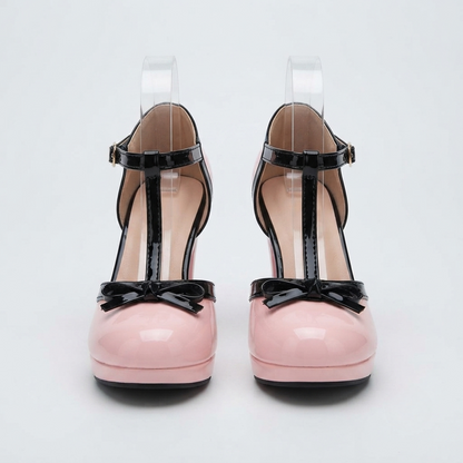 Holly Brennan | Platform T-Strap Block Heels For Women