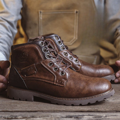 Hugh Kingsley | Retro Leather Boots For Men