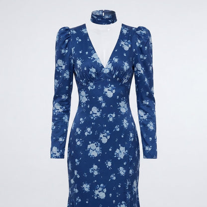 Isabella Kingston | Floral V-Neck Midi Dress For Women