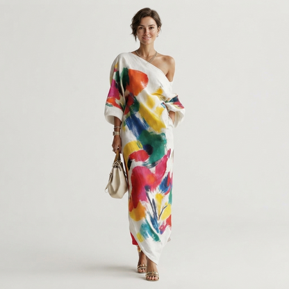 Grace Sullivan | Artistic Abstract Maxi Dress For Women
