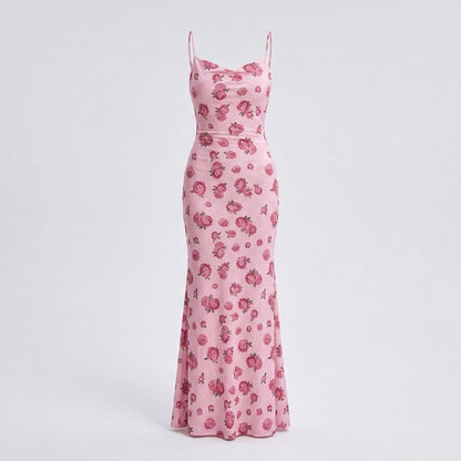 Isabelle Monroe | Floral Cowl Neck Midi Dress For Women