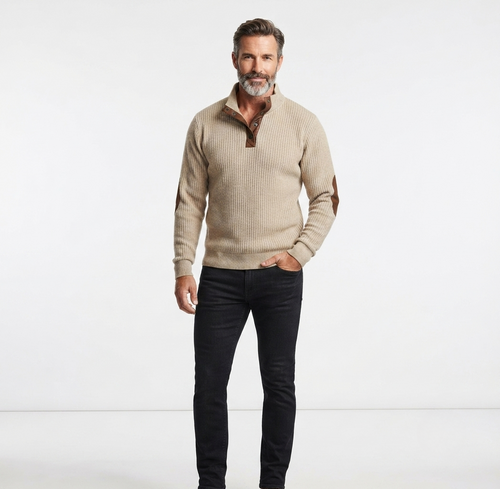 Lachlan Bennett | Corduroy Quarter-Button Sweatshirt For Men