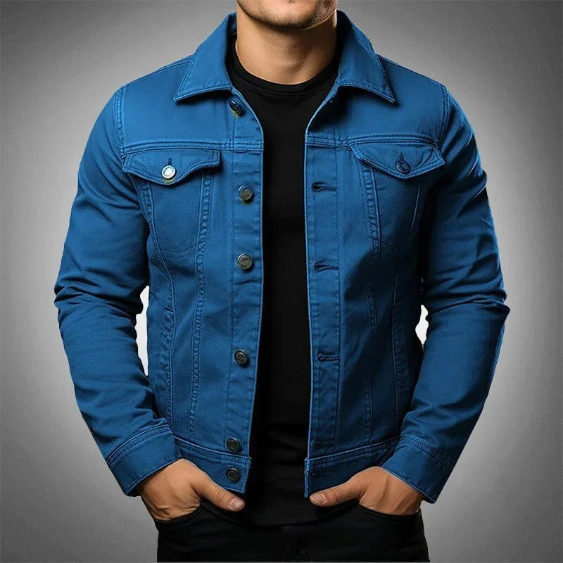Lorenzo Marchetti | Black Denim Jacket For Men