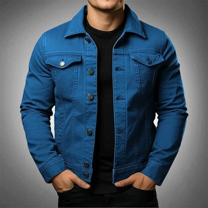 Marco Bellini | Classic Black Denim Jacket For Men