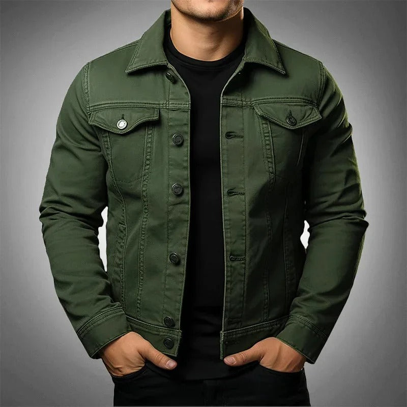 Marco Bellini | Classic Black Denim Jacket For Men