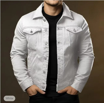 Lorenzo Marchetti | Black Denim Jacket For Men