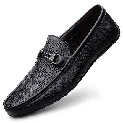 Ethan Brown | Patterned Slip-On Loafers For Men