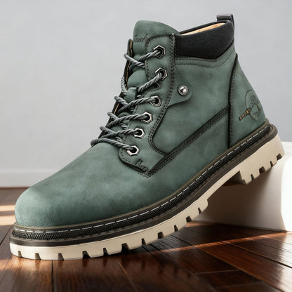 Callum Wright | Men's Leather Ankle Work Boots Lace-Up Anti-Slip Cushioned For Men