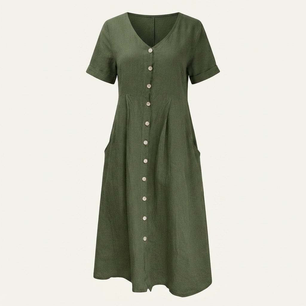 Olivia Cooper | Button-Front Summer Dress For Women