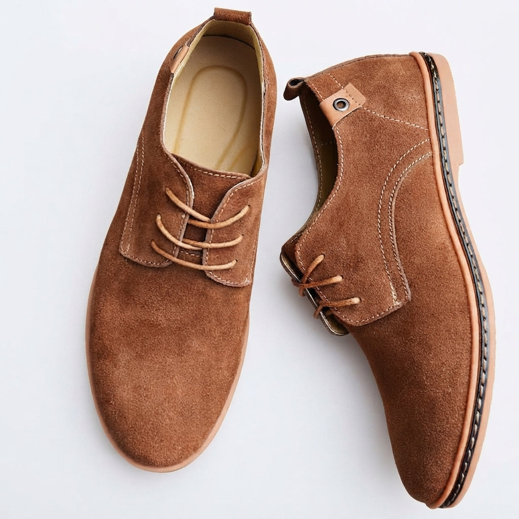 Owen Mitchell | Suede Lace-Up Shoes For Men