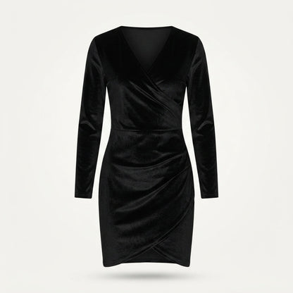 Phoebe Marlowe | Long Sleeve Wrap Mini Dress For Women