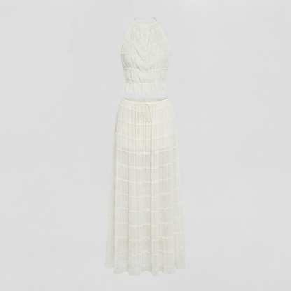 Ruby Collins | Ruffle Crop Top & Maxi Skirt Set For Women
