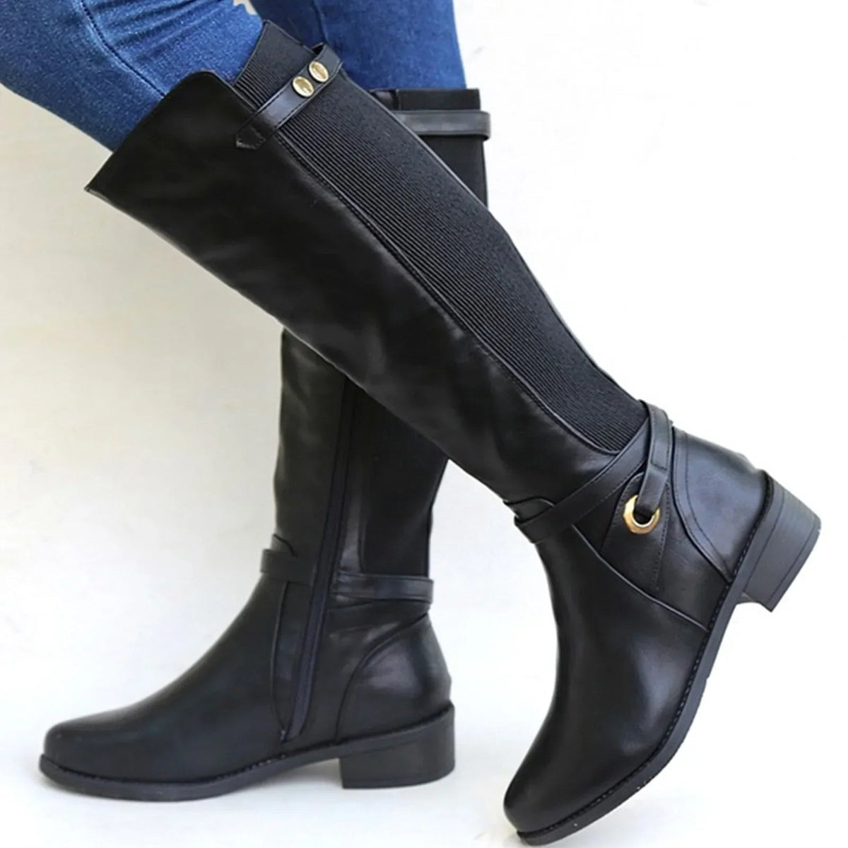 Isla Morgan | Knee-High Orthopedic Leather Boots For Women