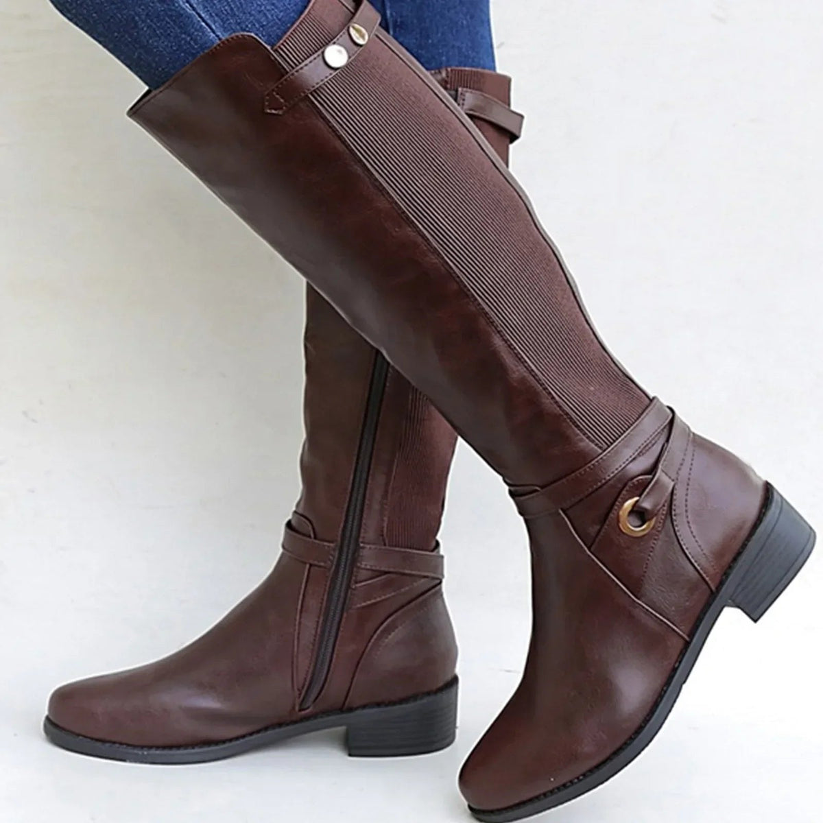 Isla Morgan | Knee-High Orthopedic Leather Boots For Women