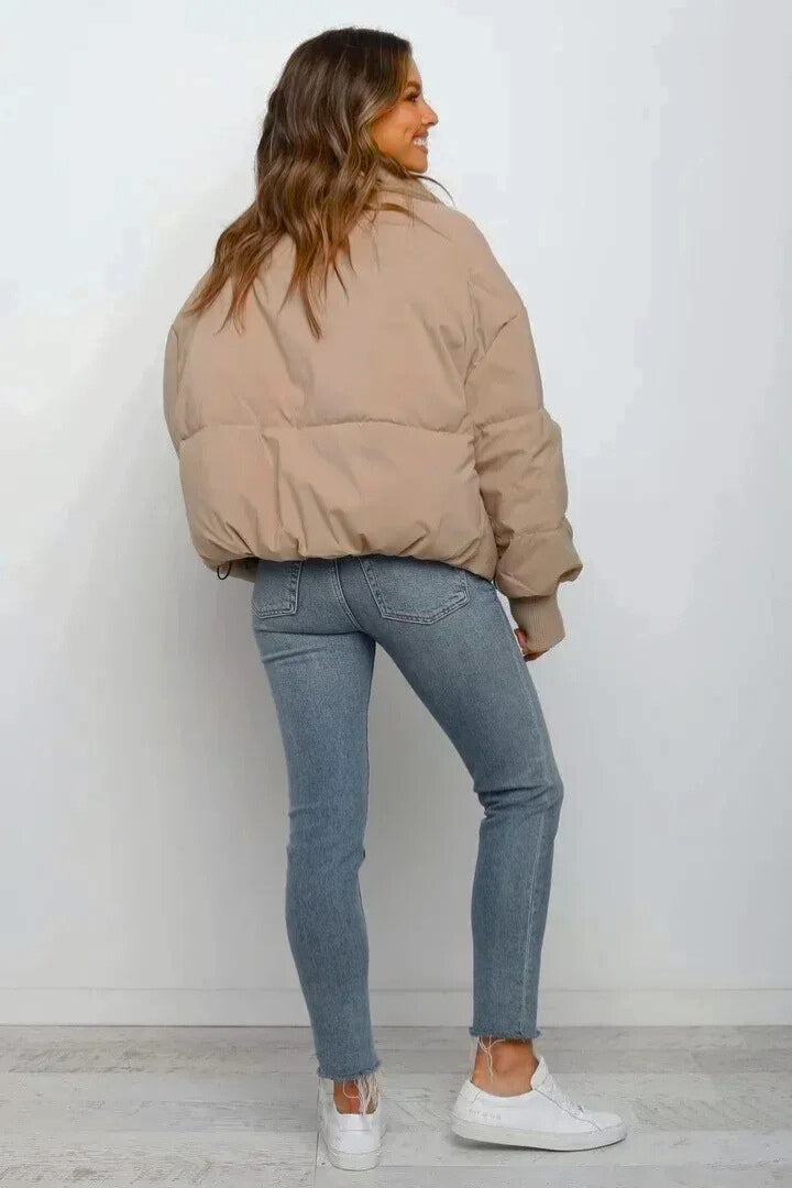 Mia Thompson | Cropped Quilted Puffer Jacket For Women